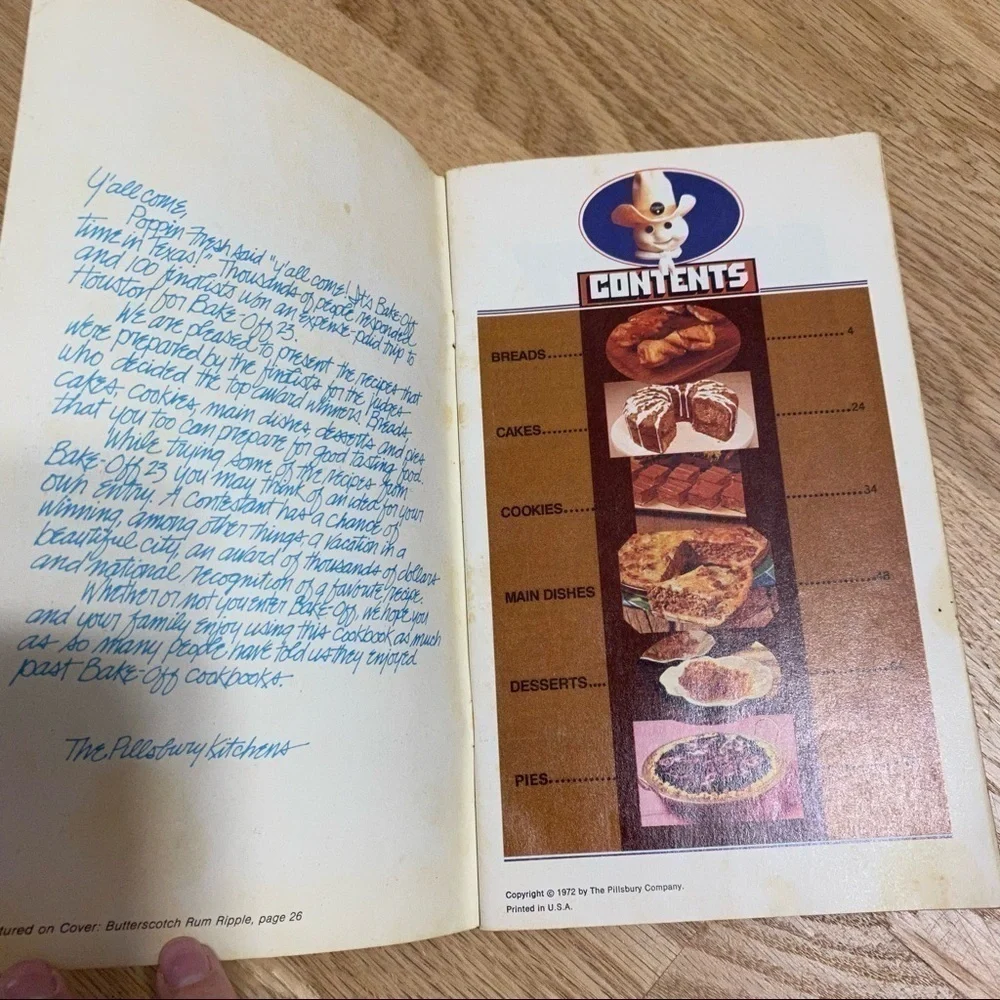 Vintage Pillsbury Bake Off Cook Book Dough Boy